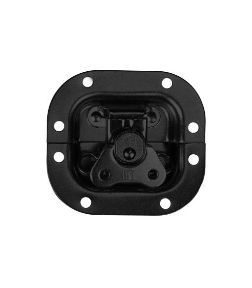 Adam Hall Small butterfly latch, spring-loaded, in small dish, 9,8 mm deep, black