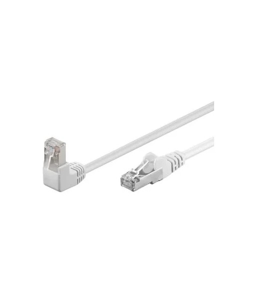GOOBAY - FTP netværkskabel - 2xRJ45, 1x90° CAT5e, Hvid (2m)