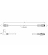 GOOBAY - FTP netværkskabel - 2xRJ45, 1x90° CAT5e, Hvid (0,5m)