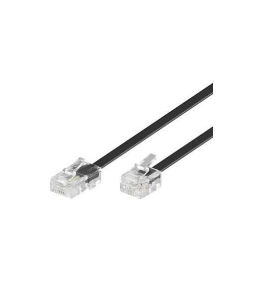 ISDN telefonledning - RJ11(6P4C) til RJ45(8P4C), Sort (6m)