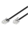 ISDN telefonledning - RJ11(6P4C) til RJ45(8P4C), Sort (6m)