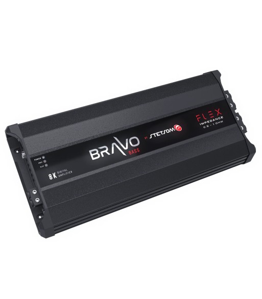 Stetsom BRAVO BASS Flex 8K 0,5~1 ohm (Auto) Mono Klasse D Bilforstærker