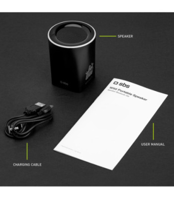 SBS Wild Portable højttaler. Sort