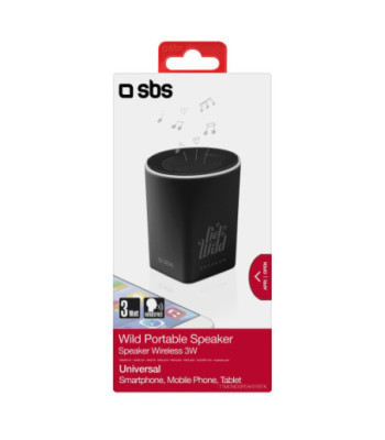 SBS Wild Portable højttaler. Sort