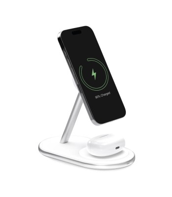 PURO 2-i-1 opladningsstation med Qi2-teknologi.