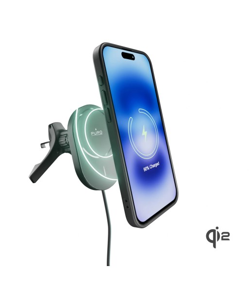 PURO Power Mag Holder magnetisk bilholder med trådløs Qi2-opladning